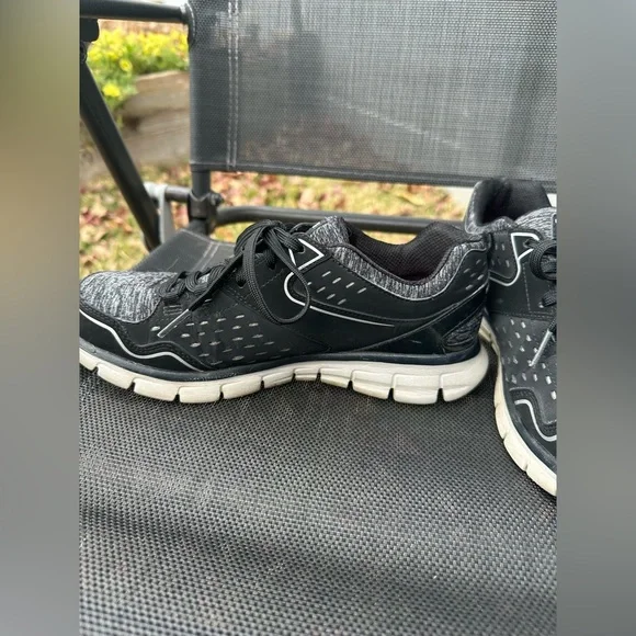 Skechers Sport Womens Flex Sole SN11965 Black Gray Running Sneakers Size 7 - Picture 3 of 7